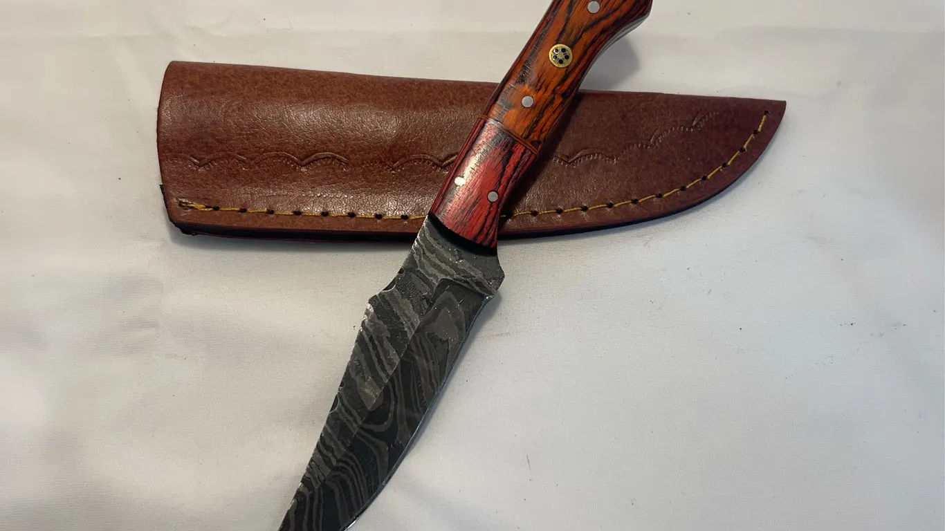 Custom Damascus Hunting Knife
