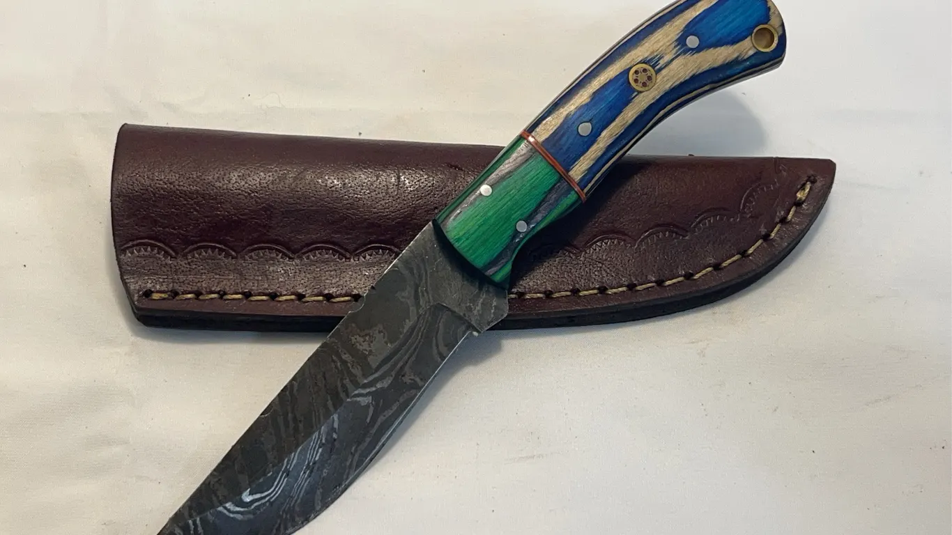 Custom Damascus Hunting Knife