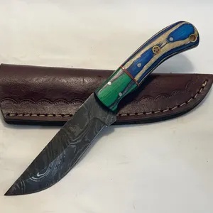 Custom Damascus Hunting Knife