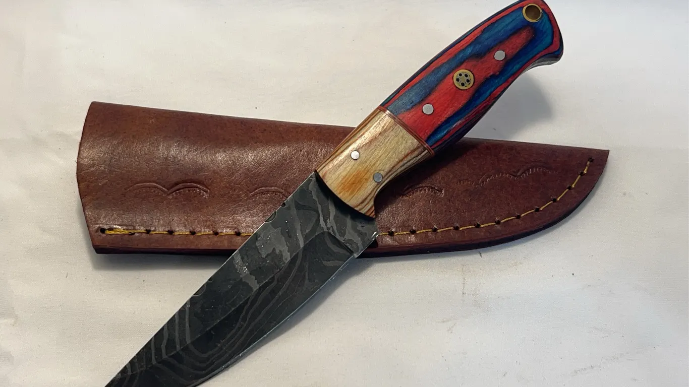 Custom Damascus Hunting Knife