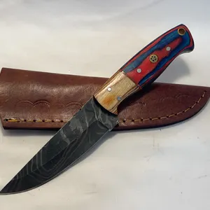 Custom Damascus Hunting Knife