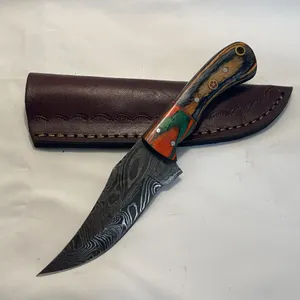 Custom Damascus Hunting Knife