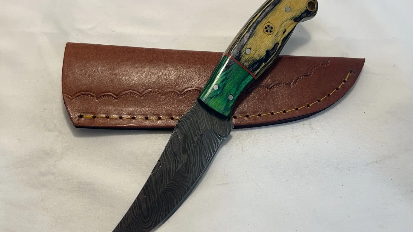 Custom Damascus Hunting Knife