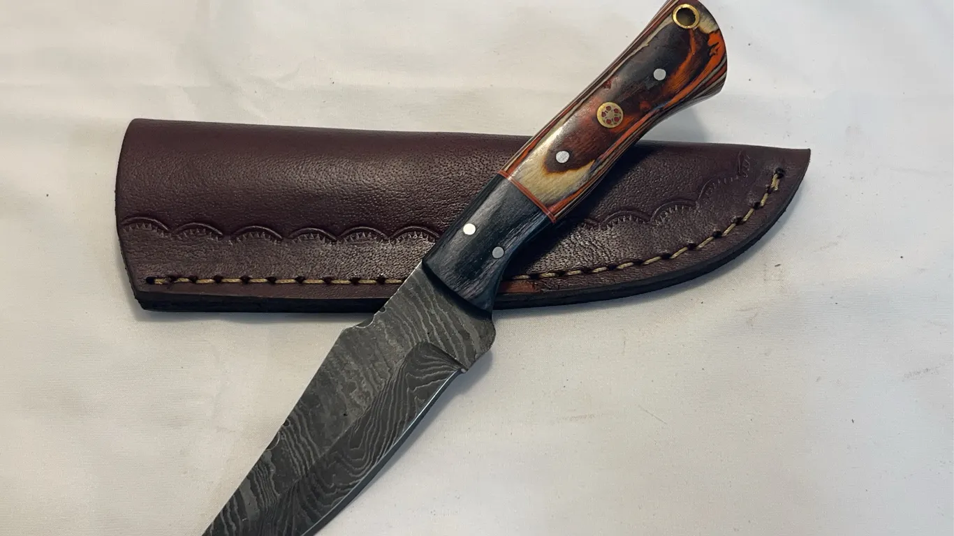 Custom Damascus Hunting Knife