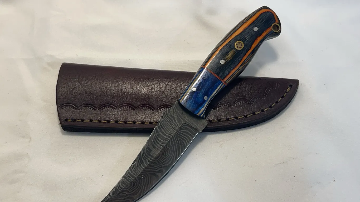 Custom Damascus Hunting Knife