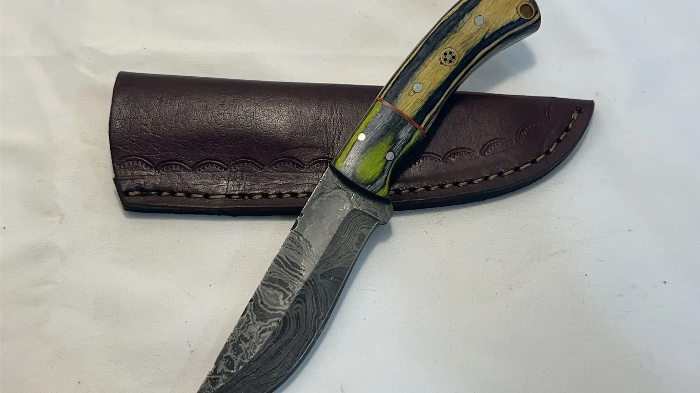 Custom Damascus Hunting Knife