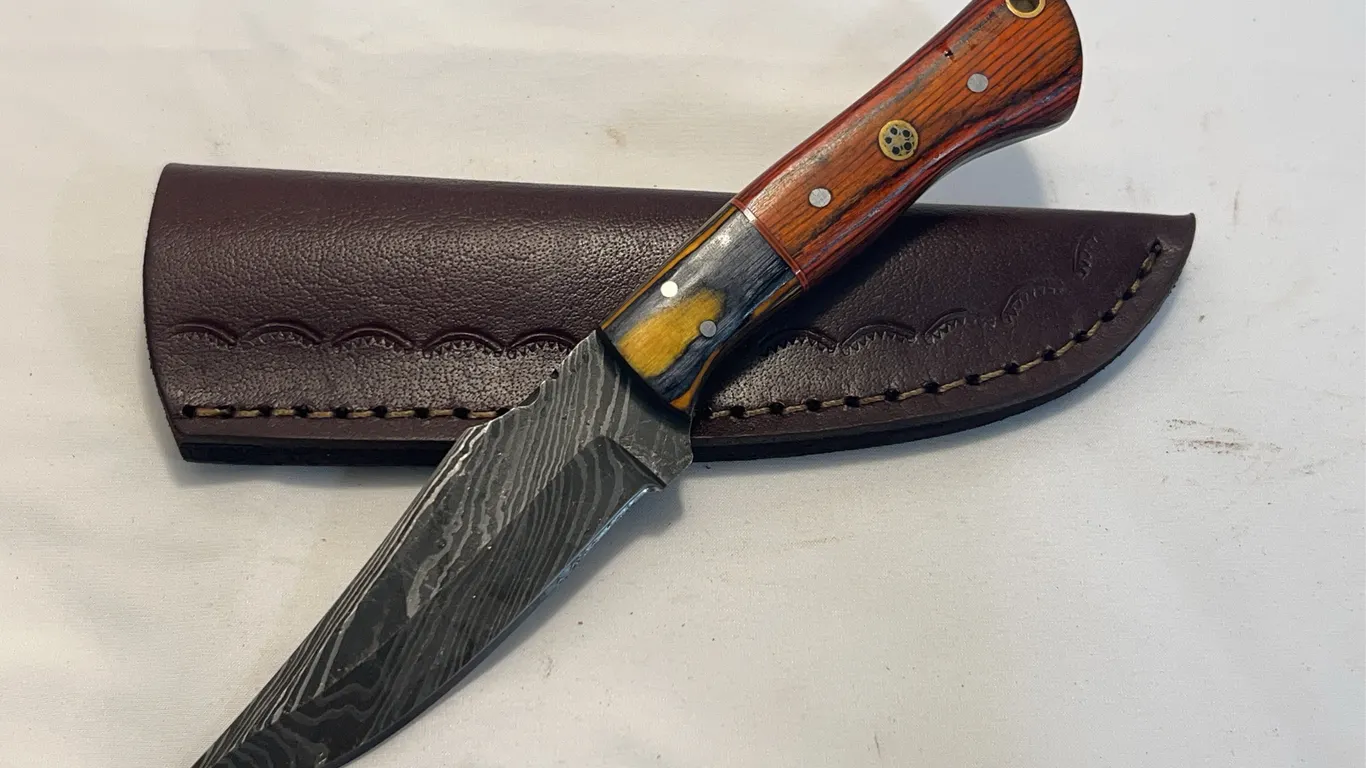 Custom Damascus Hunting Knife