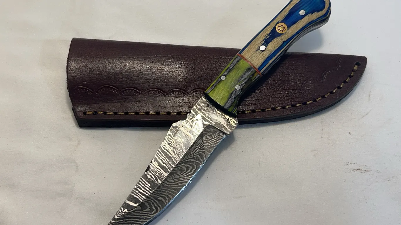 Custom Damascus Hunting Knife
