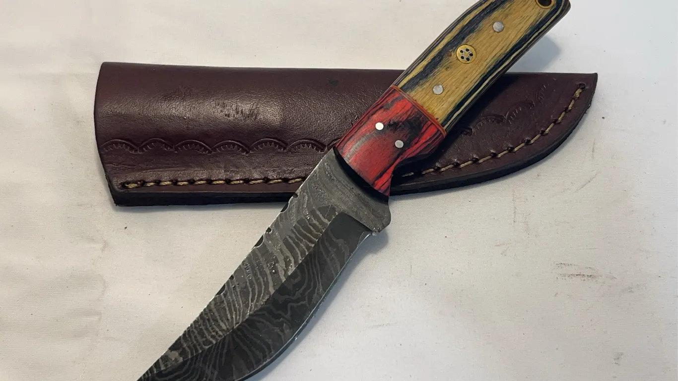 Custom Damascus Hunting Knife