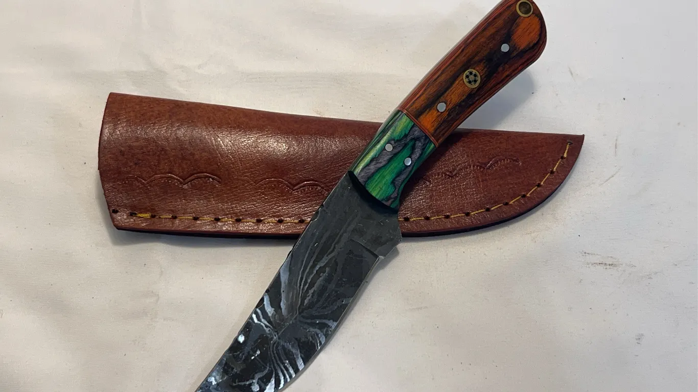 Custom Damascus Hunting Knife