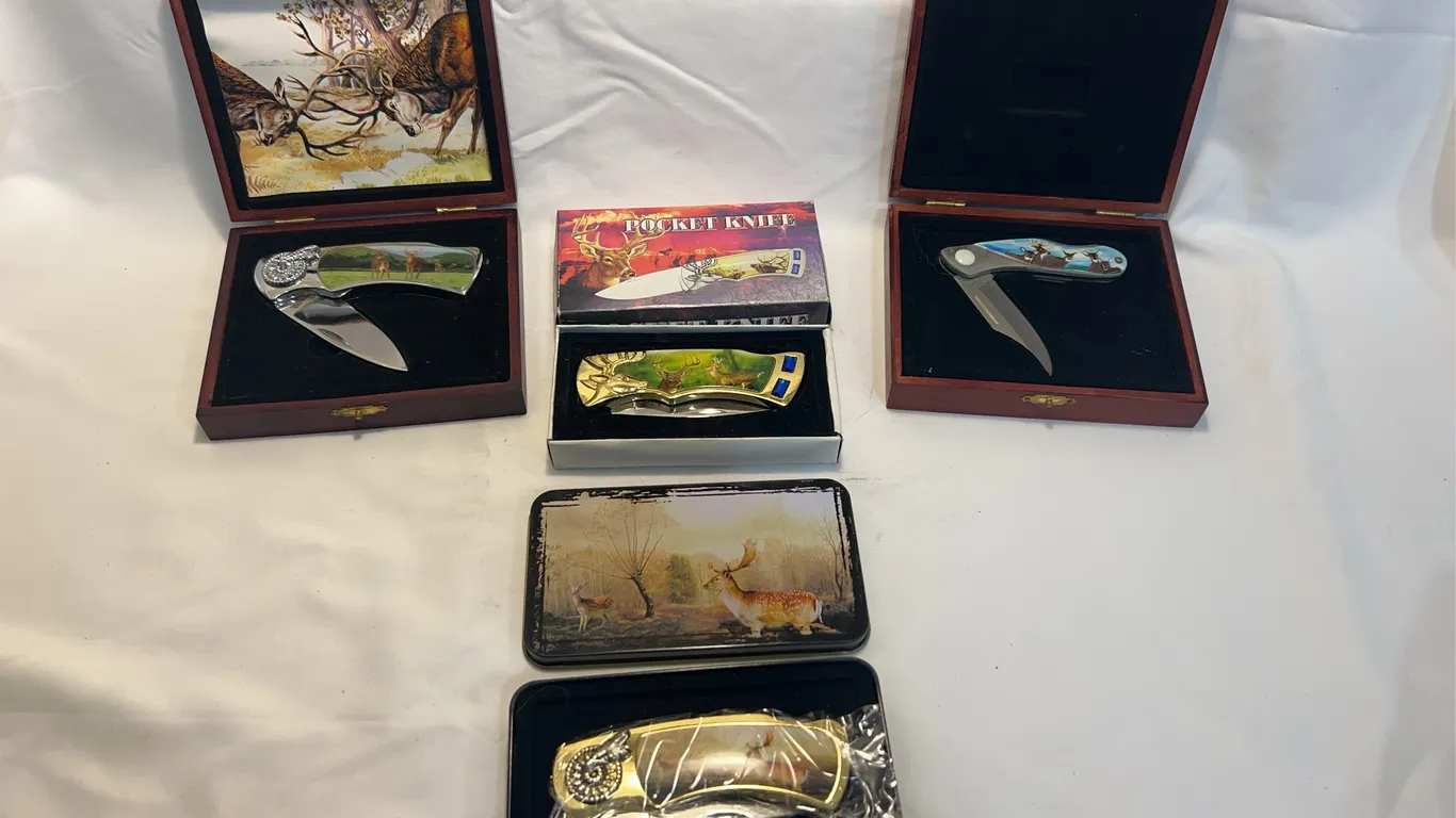 Group of Whitetail Collector Knives