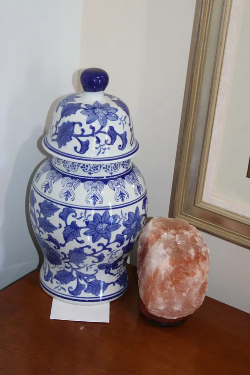 Ginger Jar & Pink Salt Lamp