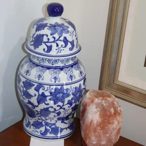 Ginger Jar & Pink Salt Lamp