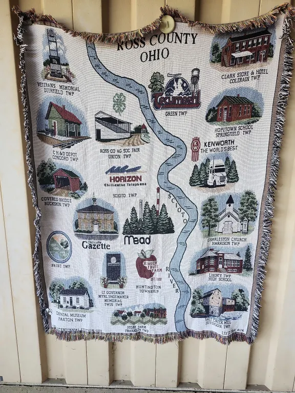 Ross County Ohio Tapestry Throw Blanket