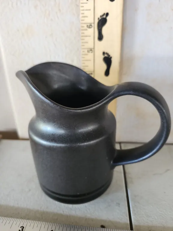 Vintage Pfaltzgraff Black Pottery Creamer