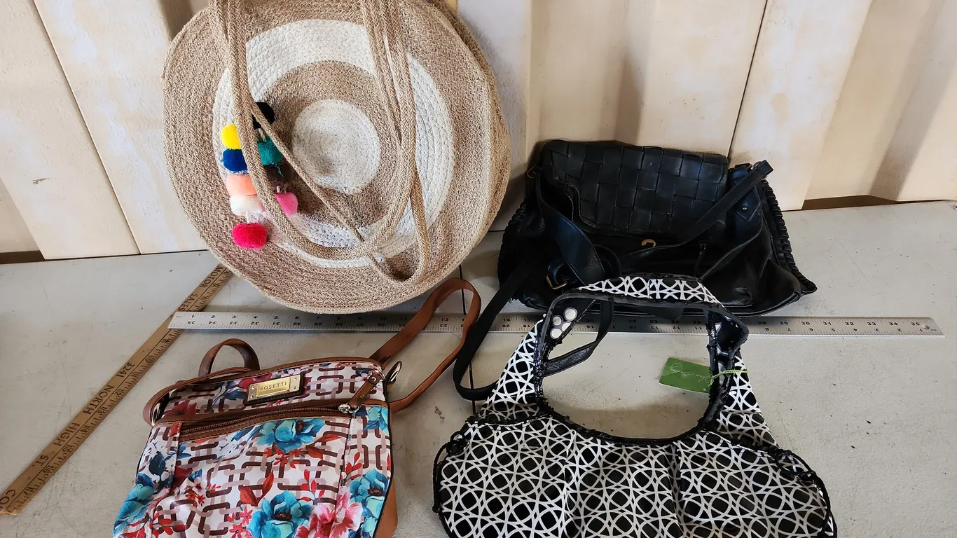4 Assorted Purses, Minor Damage