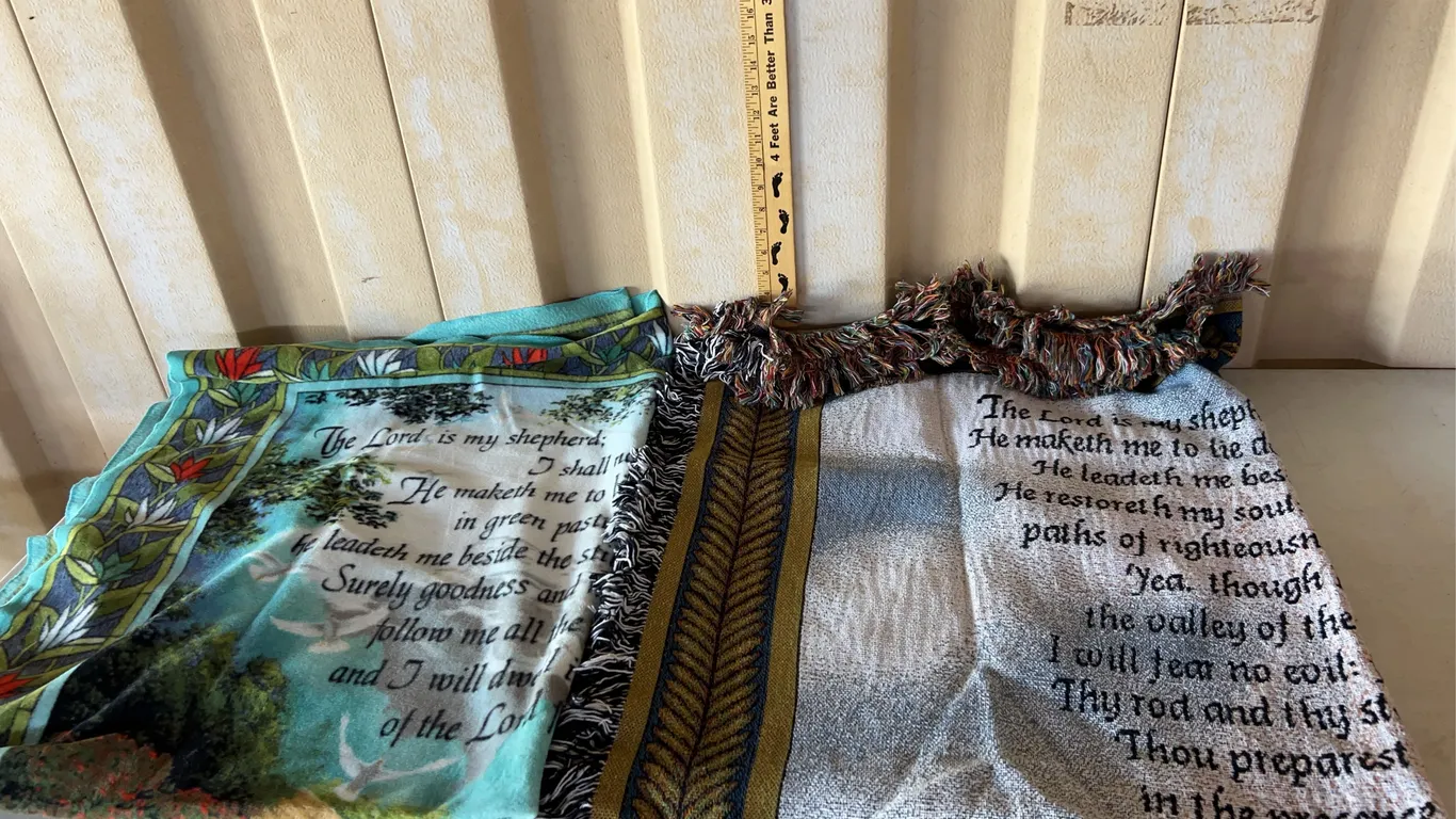 2 Throw Blankets, Psalm 23