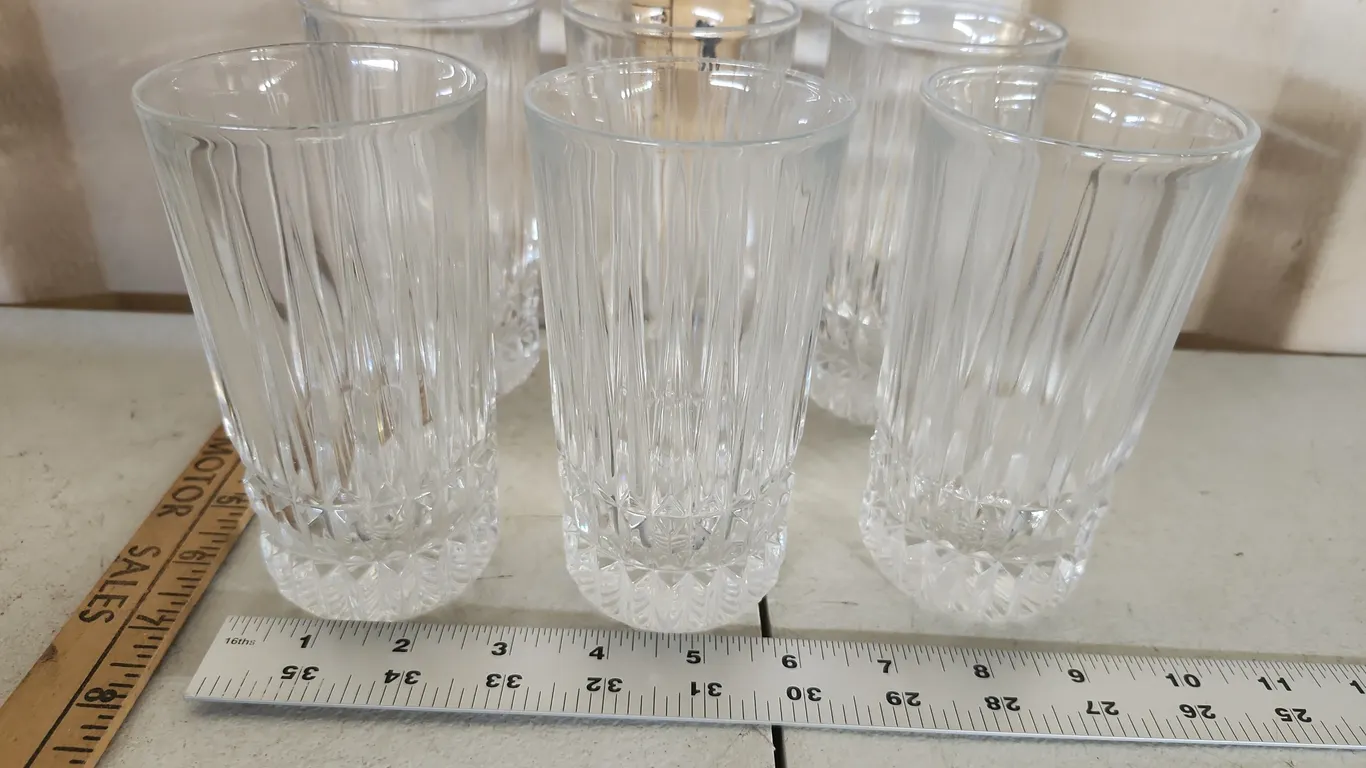 Set Of 6 Heavy Water Glasses