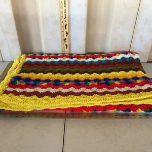 Handmade Crocheted Afghan Throw/Twin Size