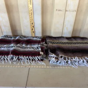 2 Woven Throw Size Blankets