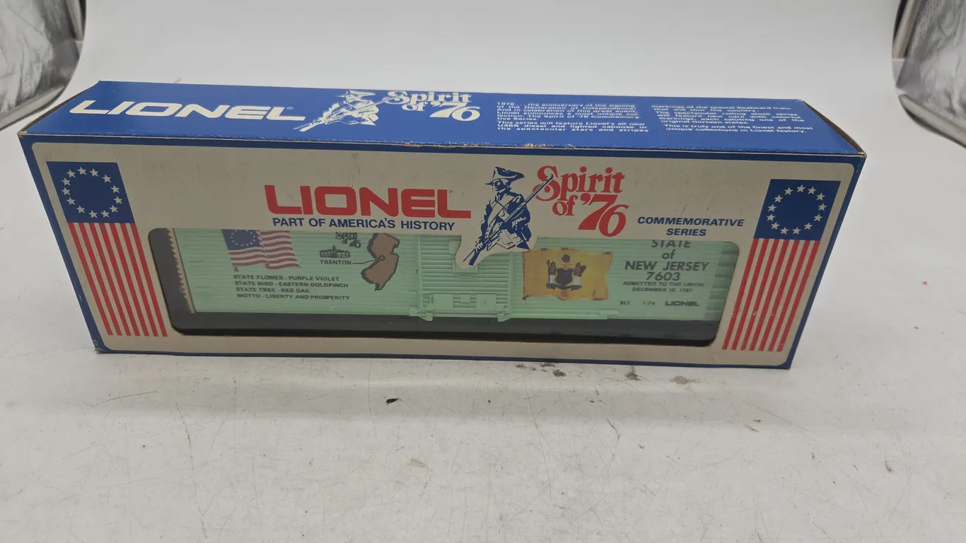 Vintage Lionel Spirit of 76 commemorative series New Jersey boxcar in original box