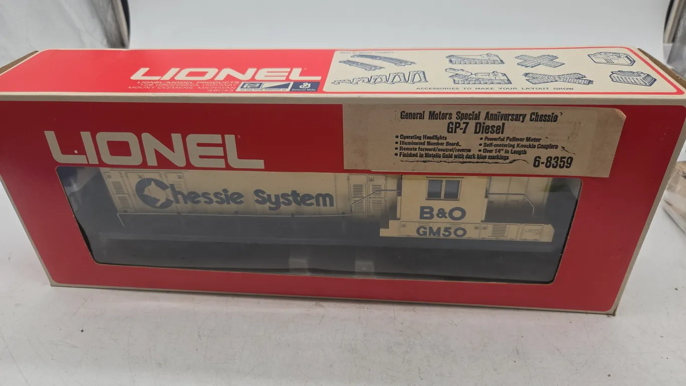 Vintage Lionel general motors special anniversary chessie diesel number 68359 locomotive new in box