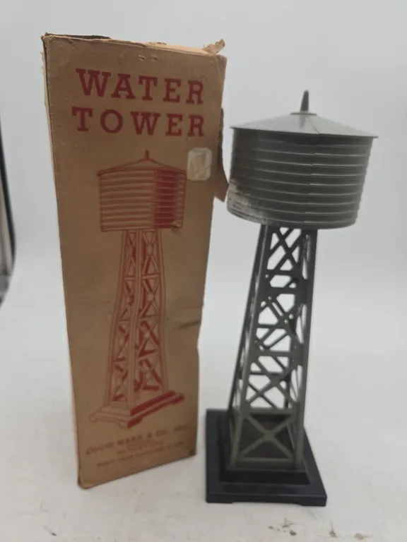 Vintage marxs brand water tower number 0165 in original box