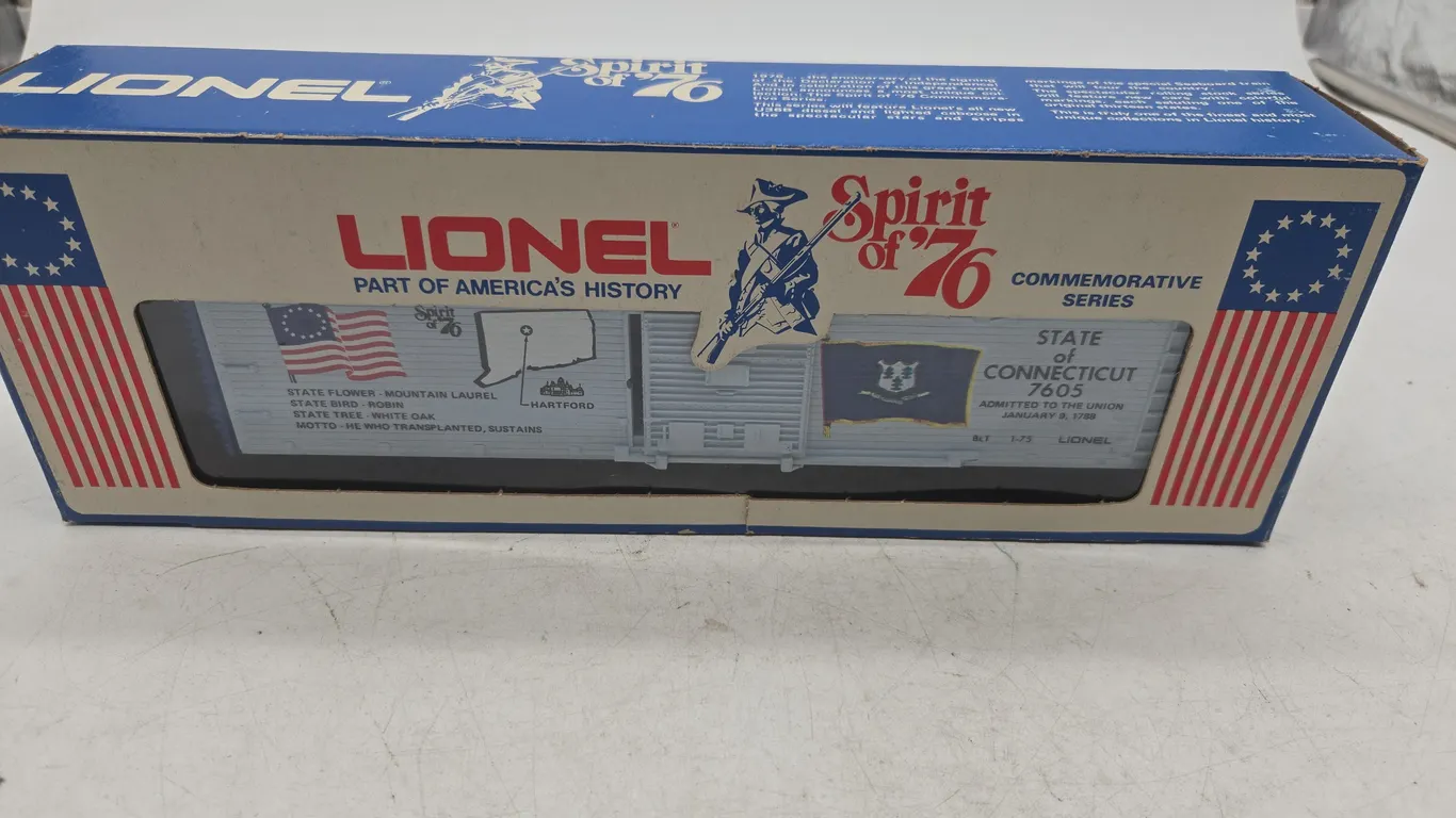 Vintage Lionel Spirit of 76 commemorative series state of Connecticut boxcar new in box