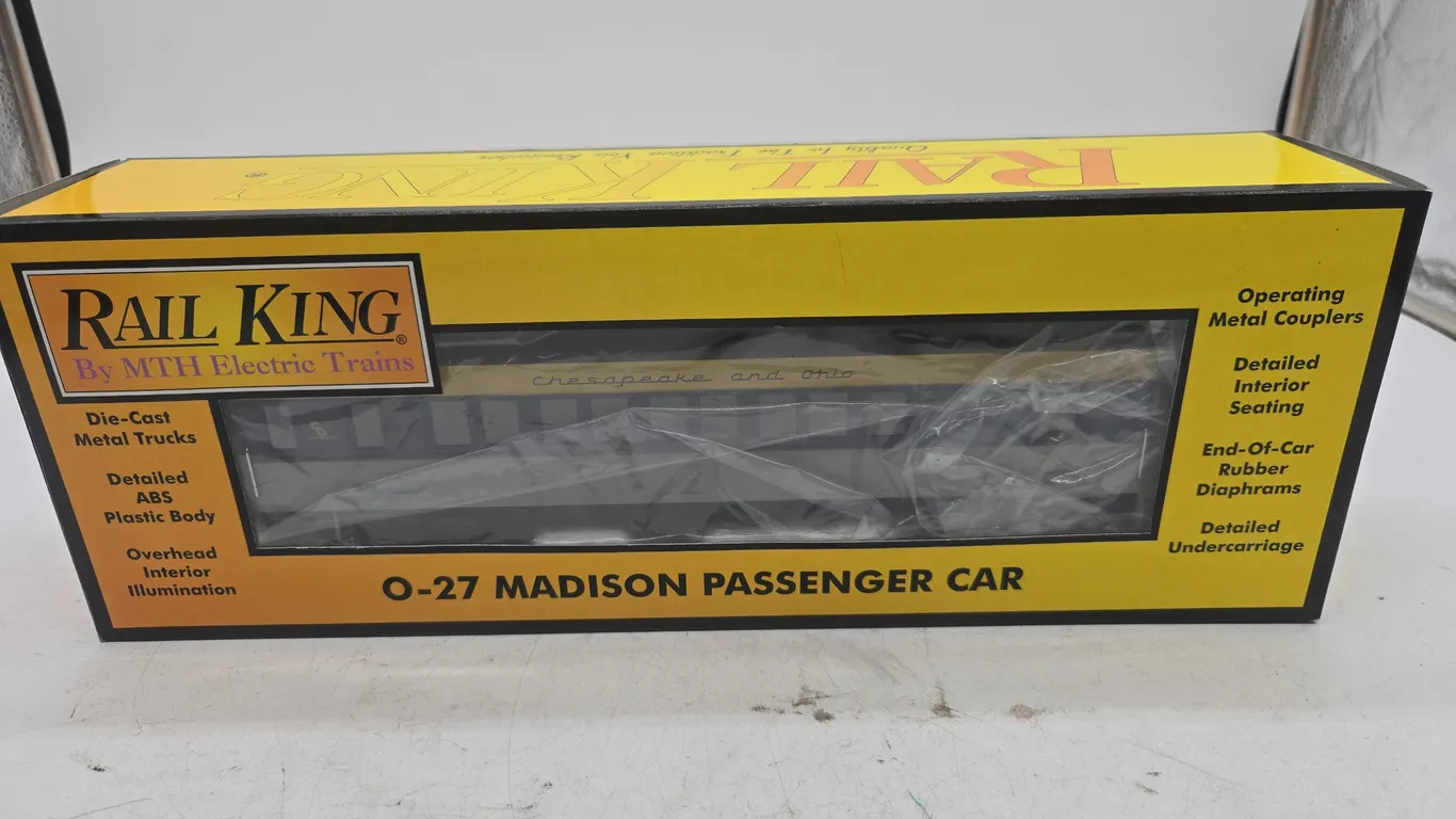 Vintage rail King Chesapeake and Ohio Madison passenger car new inbox