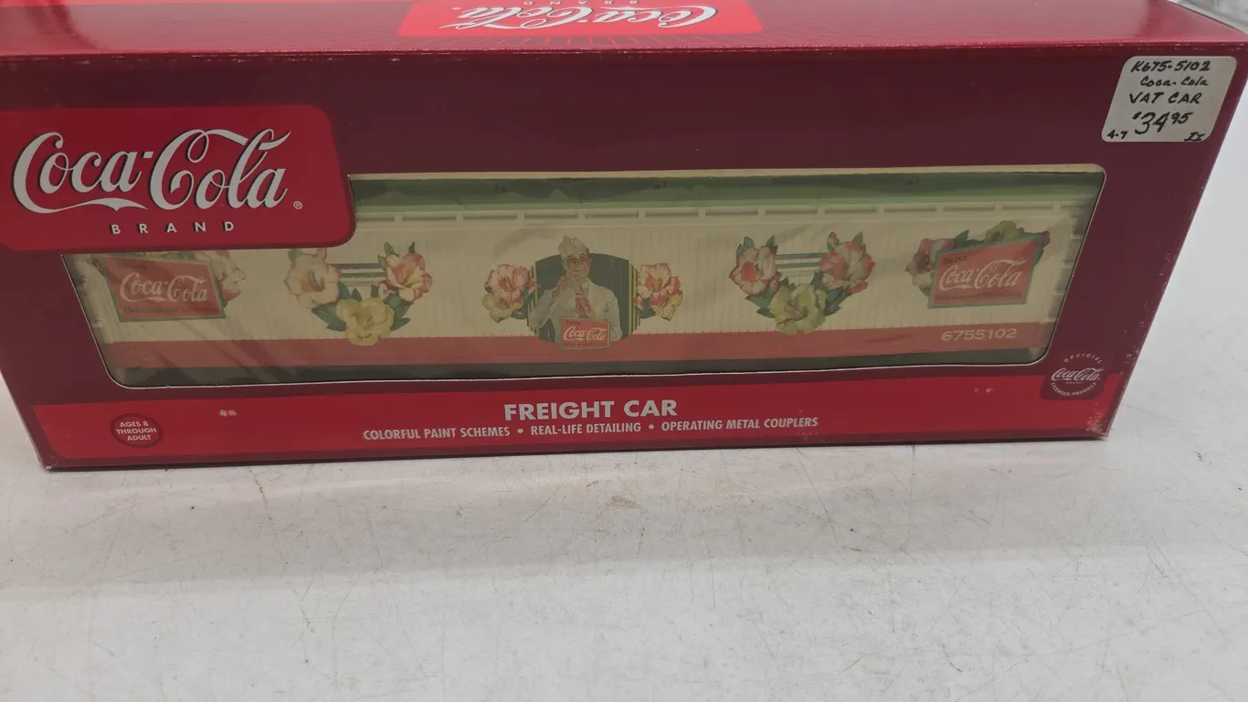 Vintage Coca-Cola brand wood sided freight car new and original box