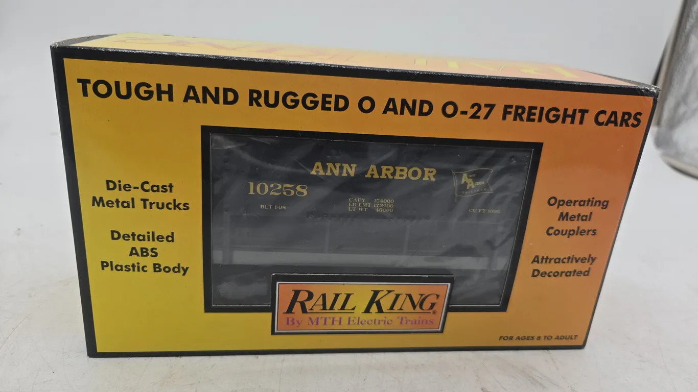 Vintage rail King Ann arbor ore car and load new in original box