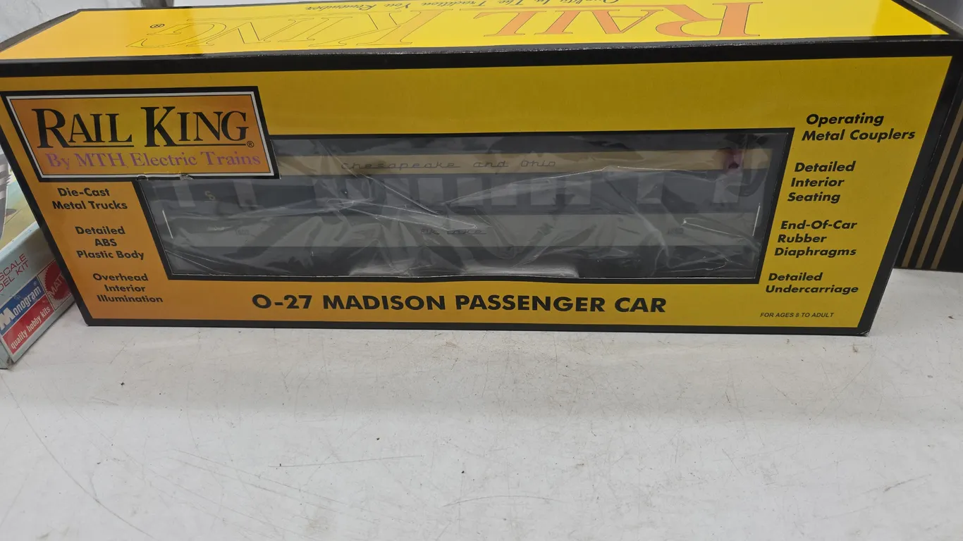 Vintage k line Chesapeake and Ohio elk lake Madison observation car new in original box