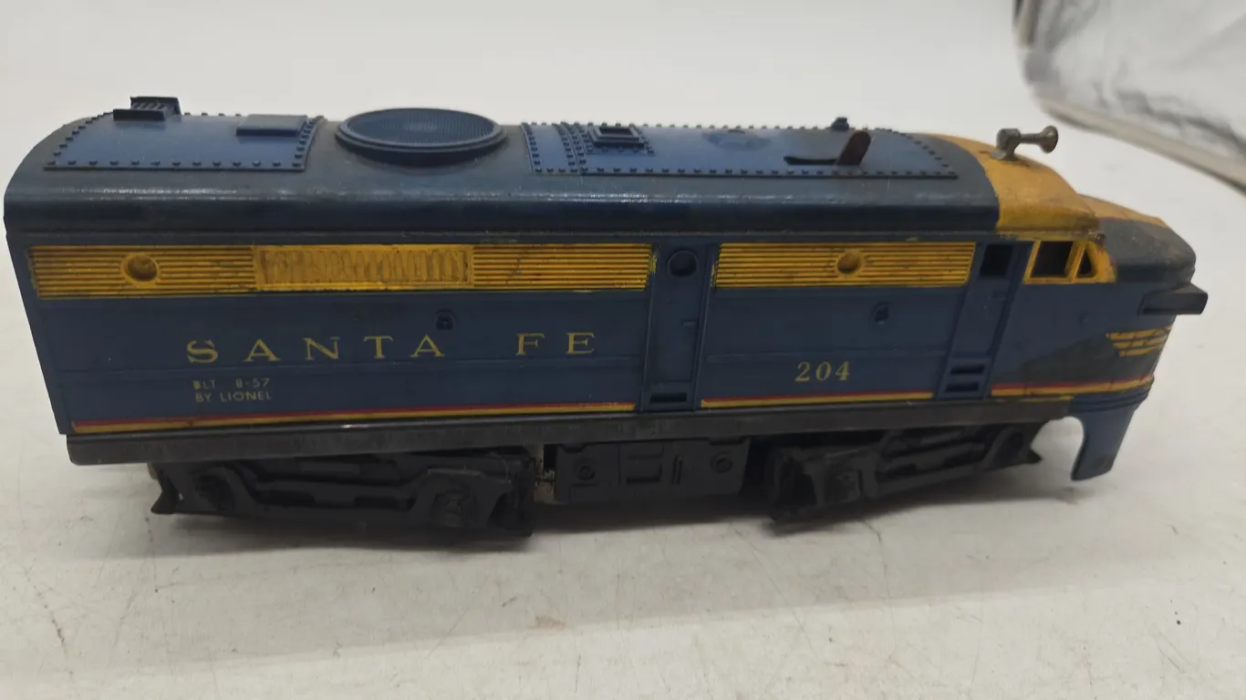 Vintage Lionel Santa Fe number 204 diesel switcher locomotive