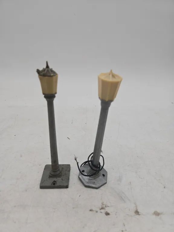 Vintage Lionel steel layout light posts