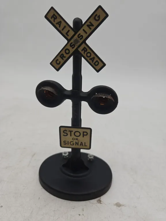 Vintage marxs brand lighted railroad crossing signal