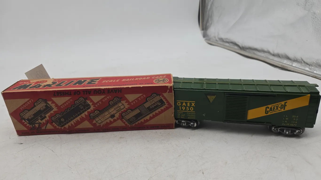 Vintage marxs Brand number 3545 boxcar in original box see picture