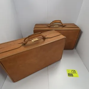 21"L x 13"H Hartmann Luggage leather luggages