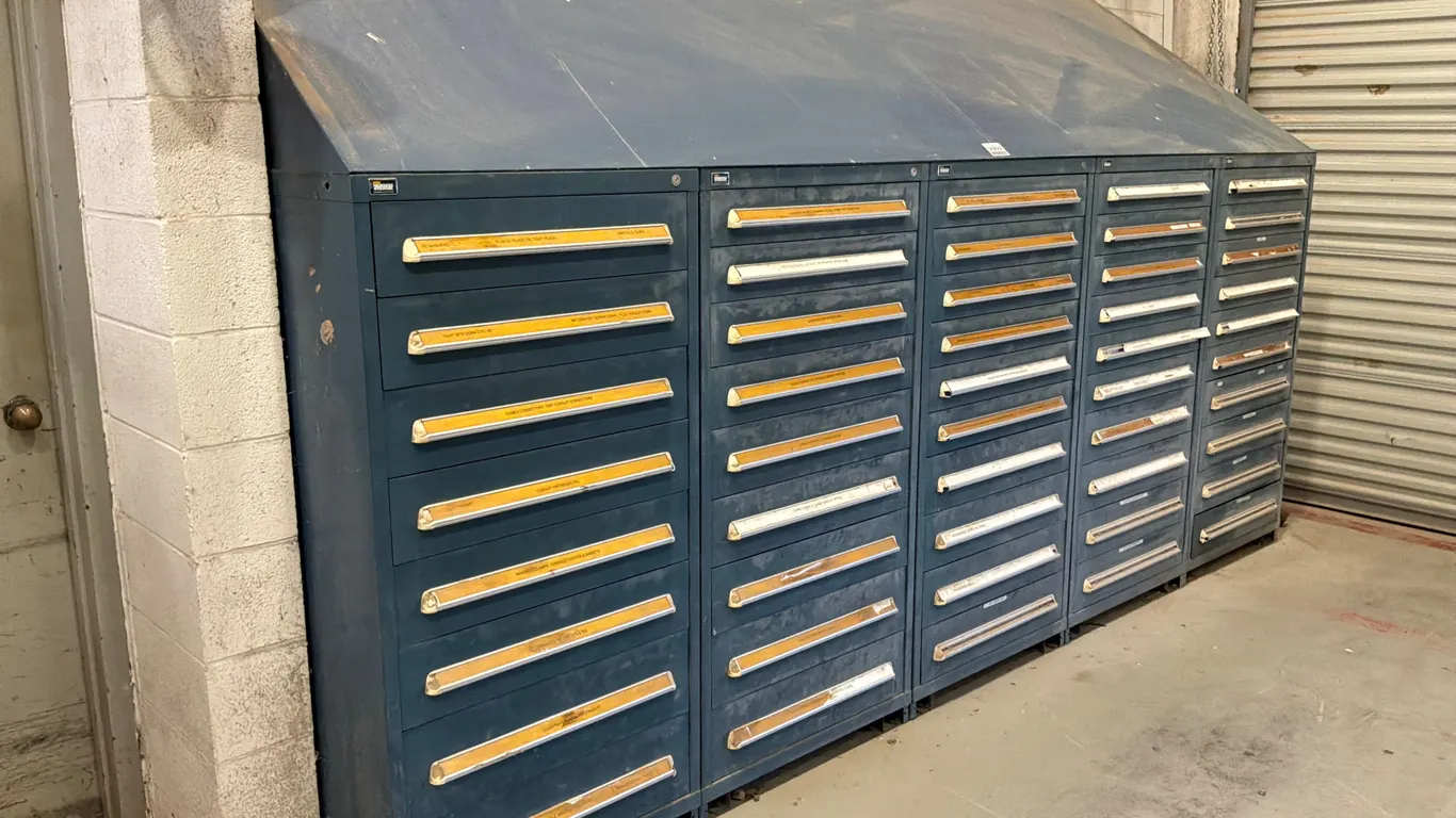 STANLEY VIDMAR CABINETS WITH ELECTRICAL SUPPLIES
