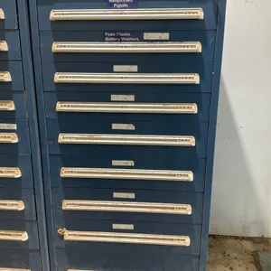 STANLEY VIDMAR 9 DRAWER CABINET WITH ELECTRICAL SUPPLIES