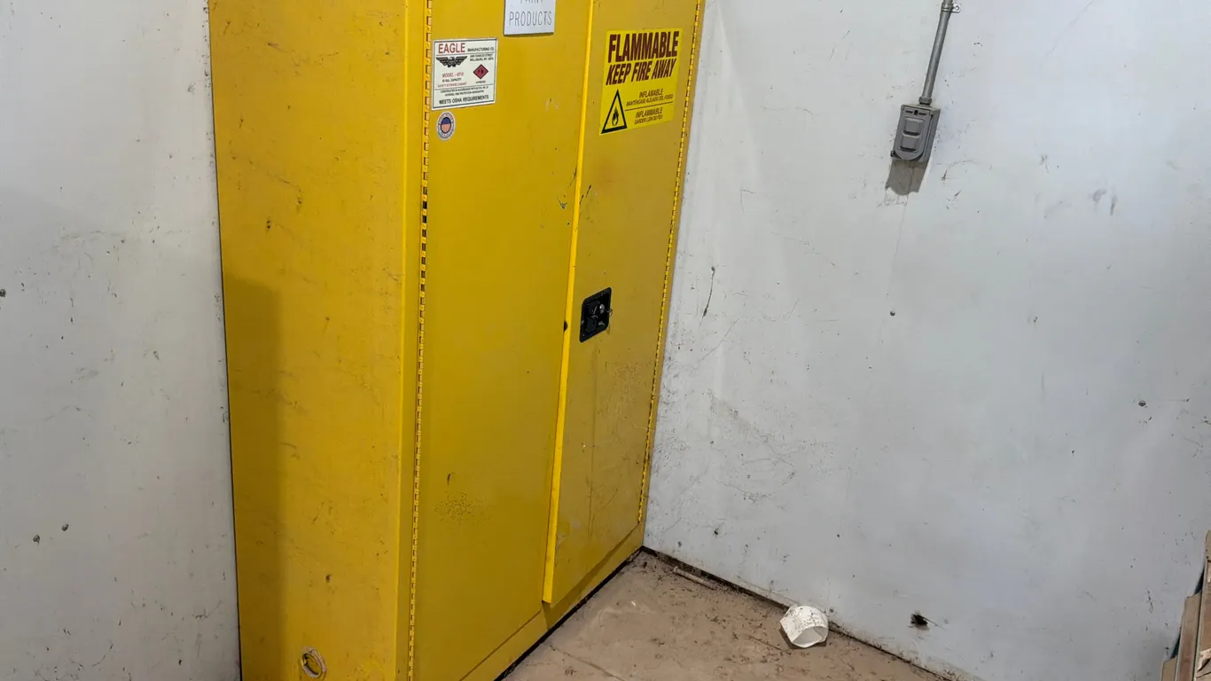 EAGLE 4510 FLAMMABLE STORAGE CABINETS WITH CONTENTS