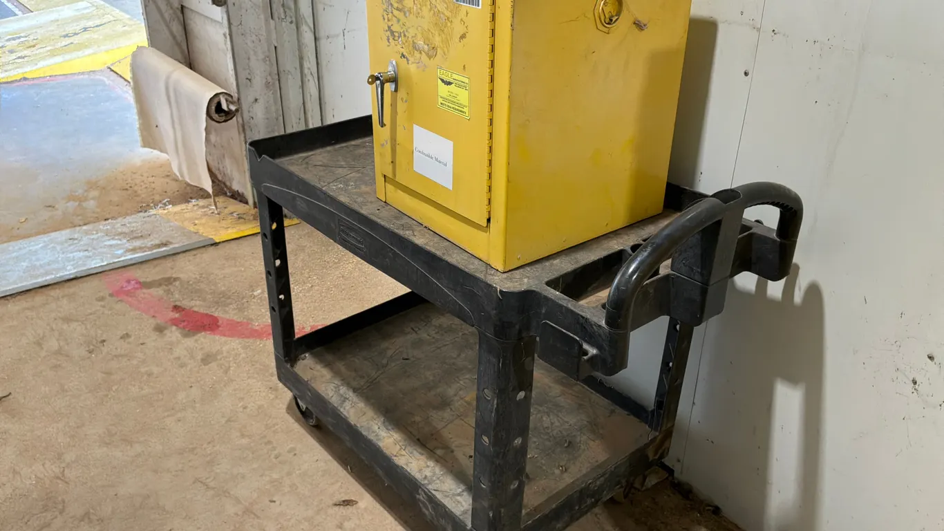 EAGLE 1904 FLAMMABLE STORAGE CABINETS WITH CONTENTS