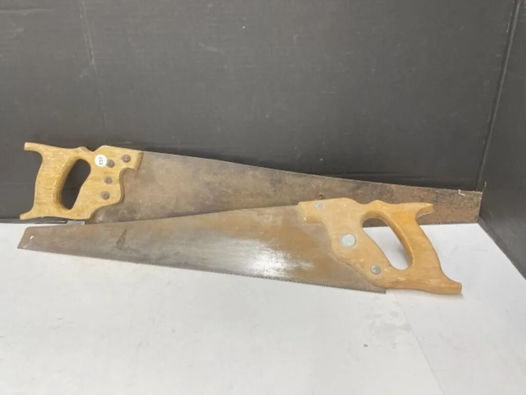 2 Wood Handled Hand Saws, 24 "