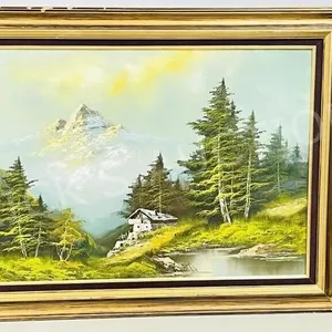 oringinal mountain cabin painting