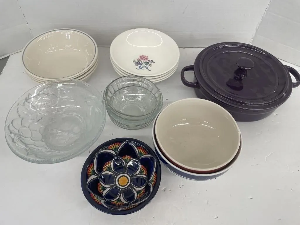 Assortment of serving, dessert and cereal bowls,