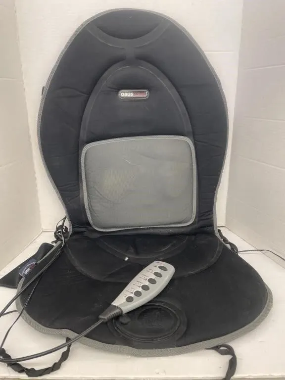 An ObusForme Back Support Massage Heated Cushion