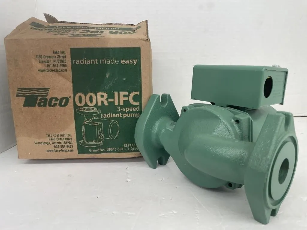 Taco 00R-IFC 3-speed radiant pump. New in open
