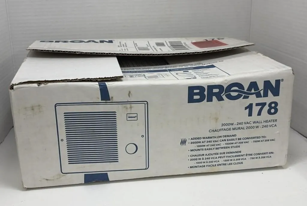 Broan 178 2000-watt, 240-volt electric wall heater