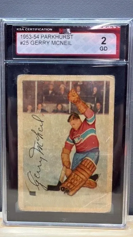 Grade 2 KSA Parkhurst Gerry McNeil Hockey Card.