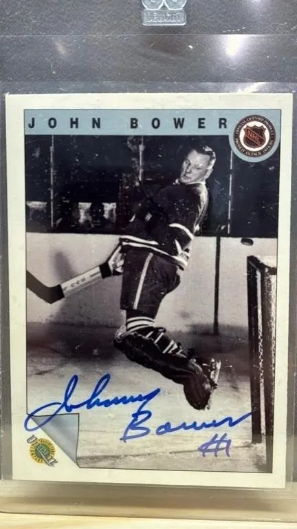 1992 Ultimate Signed John Bower Hockey Card. Not