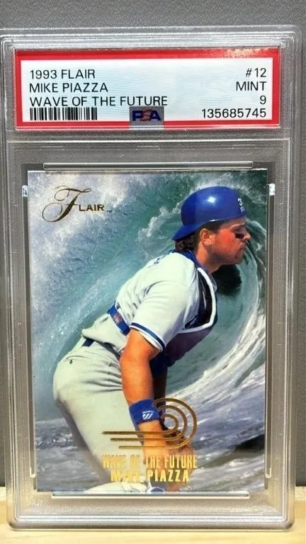 Grade 9 PSA Fleer 1993 Mike Piazza Baseball Card.
